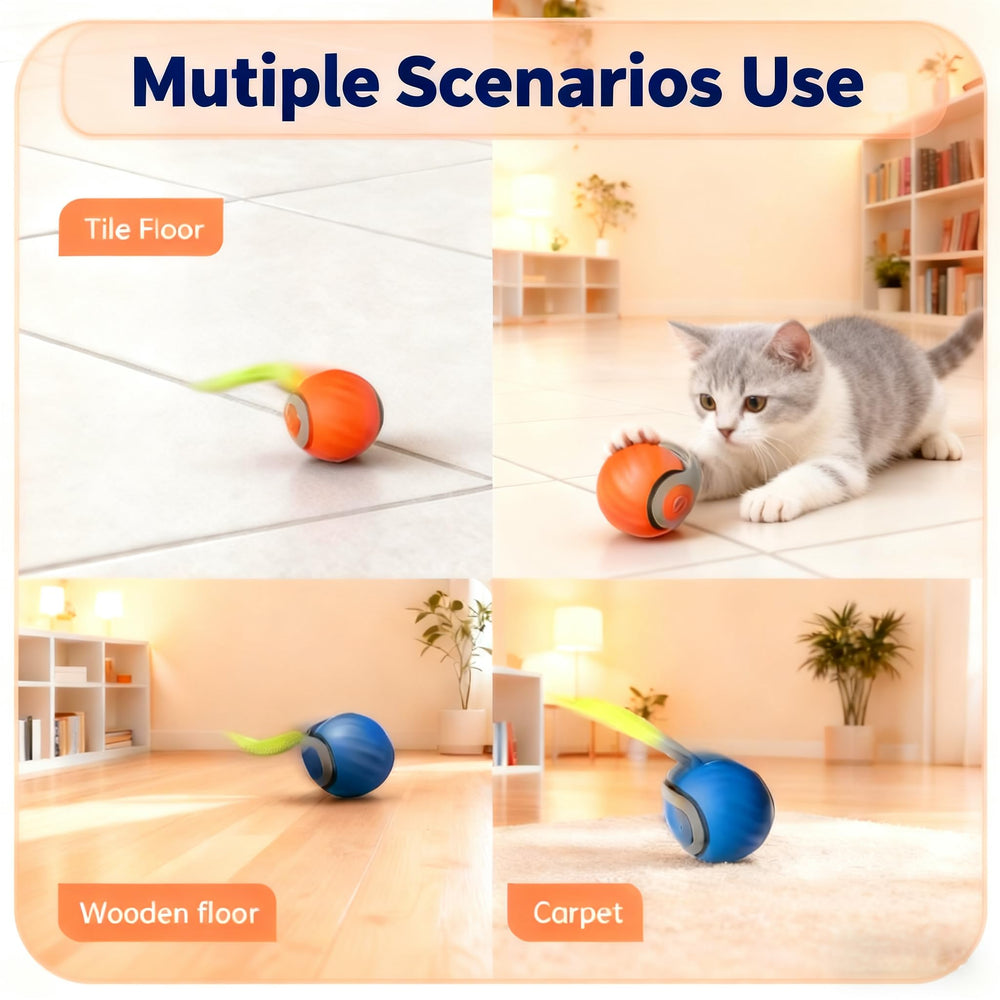 GREFID cat toys rapid mode switch offers variable speeds for mental and physical stimulation.
