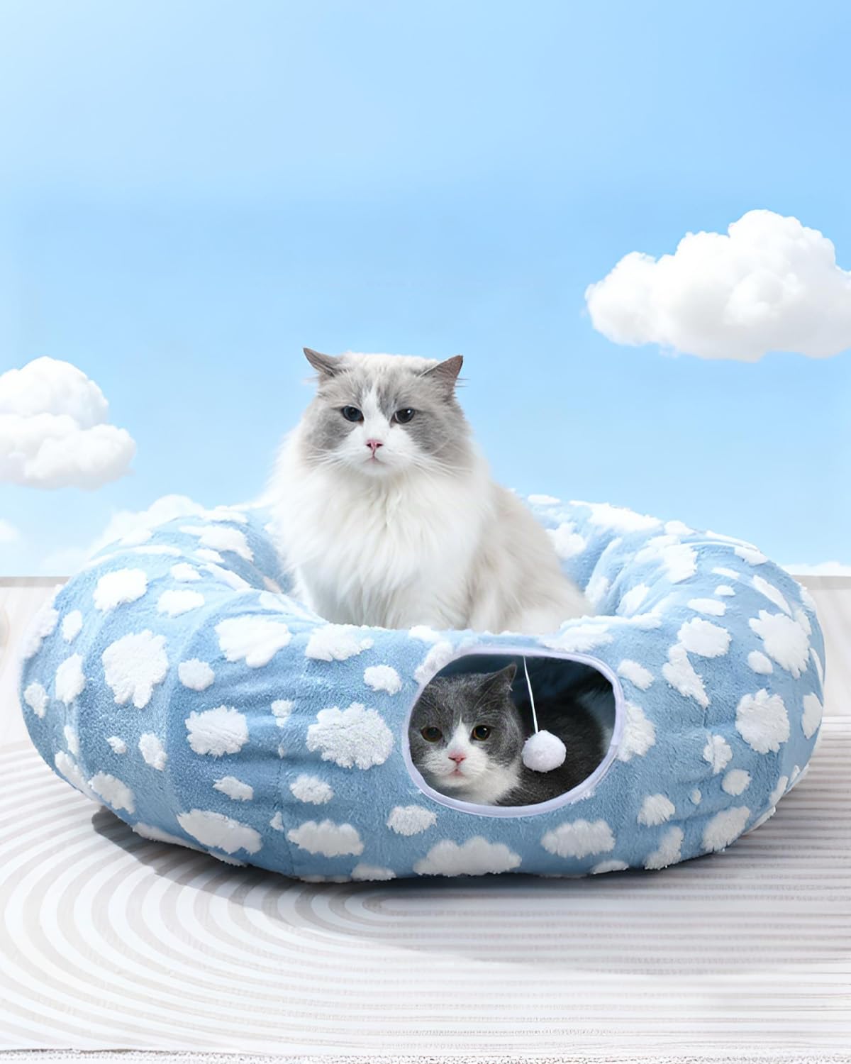 Grelife cat tunnel bed reinforced seams for longevity and safe play.