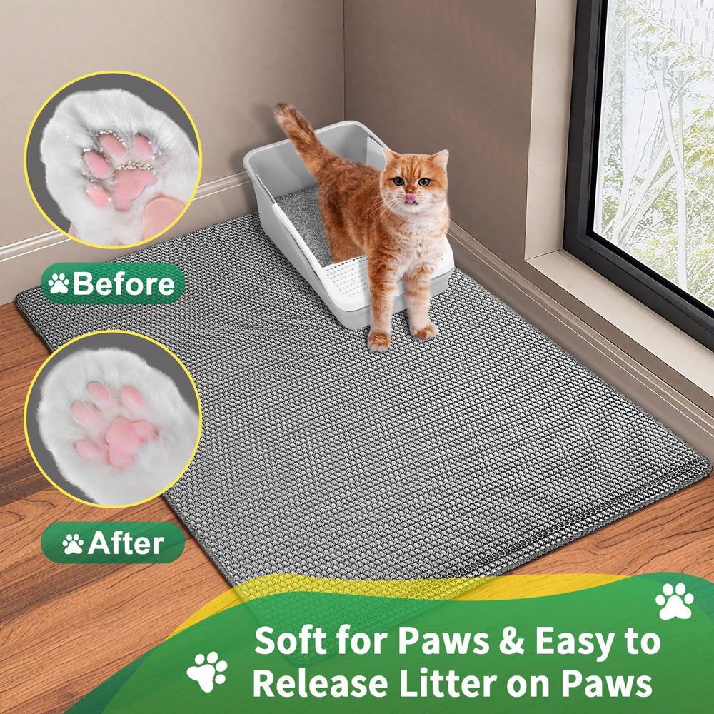 GRELY XL47x28 pvc-backed-base protects floors from urine and scratches.