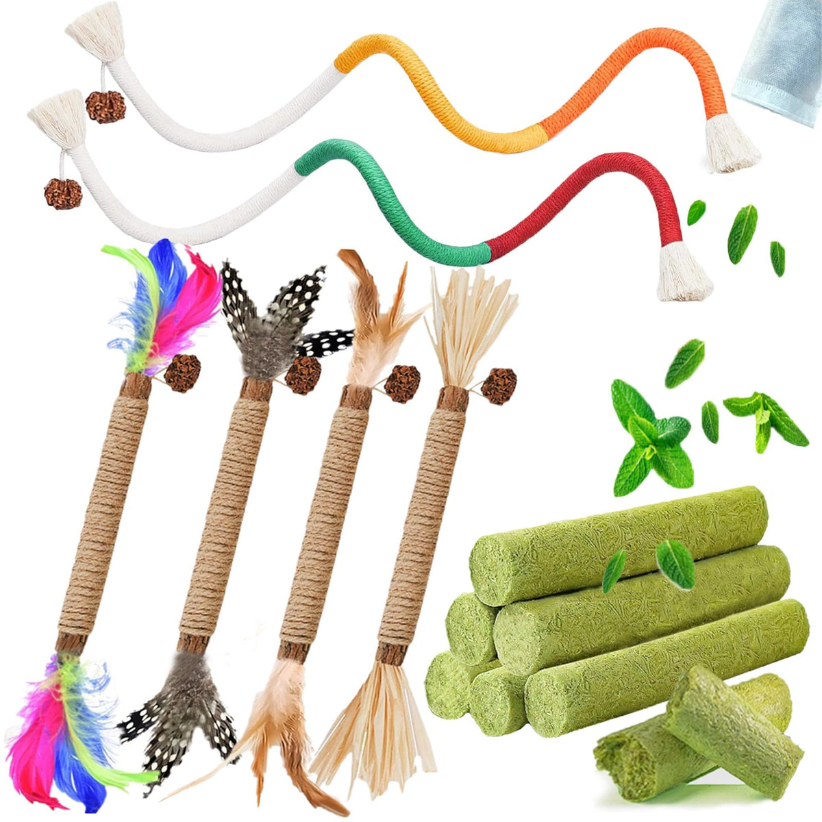 GREMBEB cat toys 12-pack for quiet self-play and interactive kitten fun.