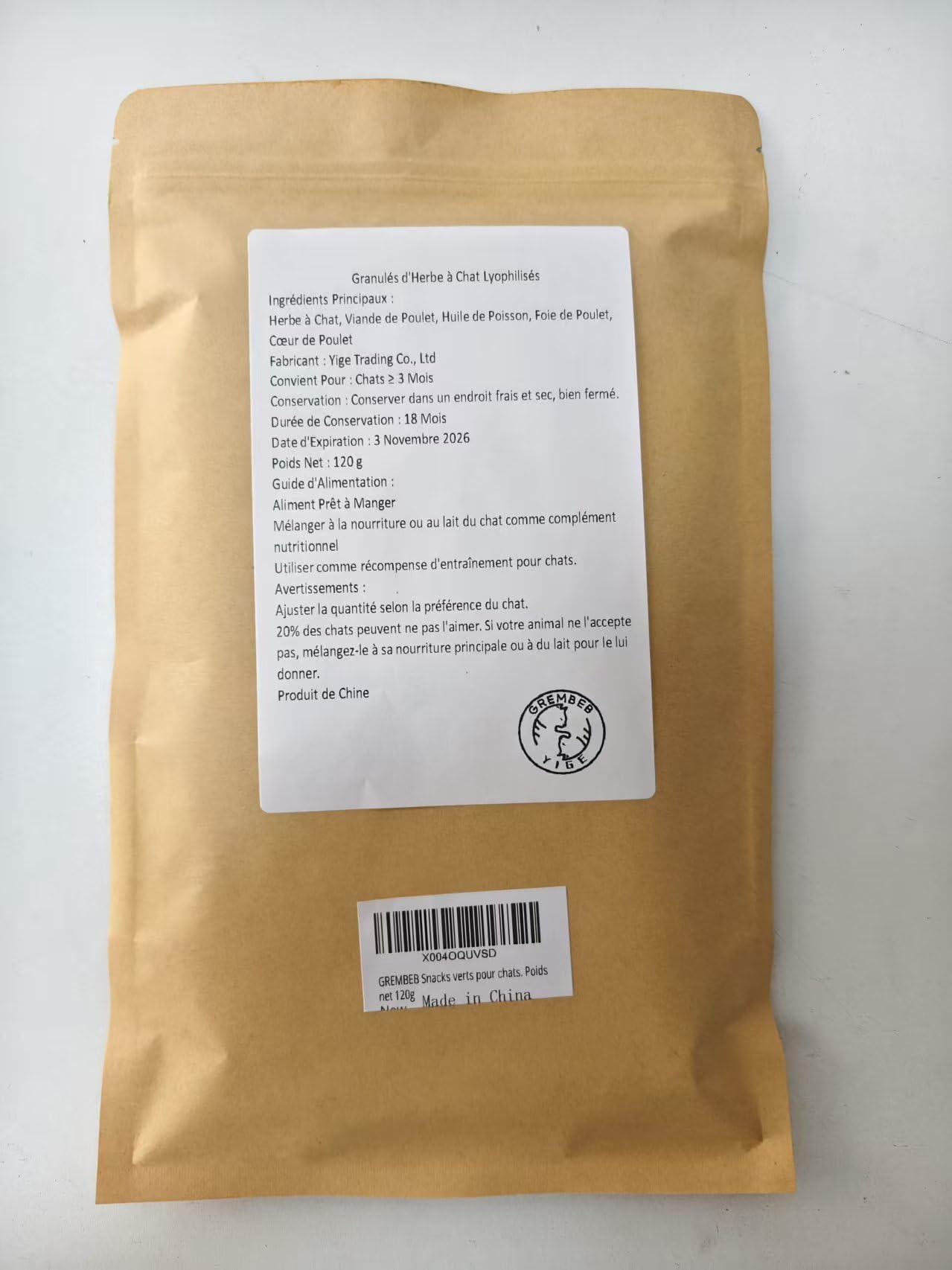 GREMBEB cat nutrition notes highlight taurine and lecithin for eye brightness and coat shine