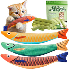 GREMBEB fish toy plush with bells enables interactive play and hunting-like fun.