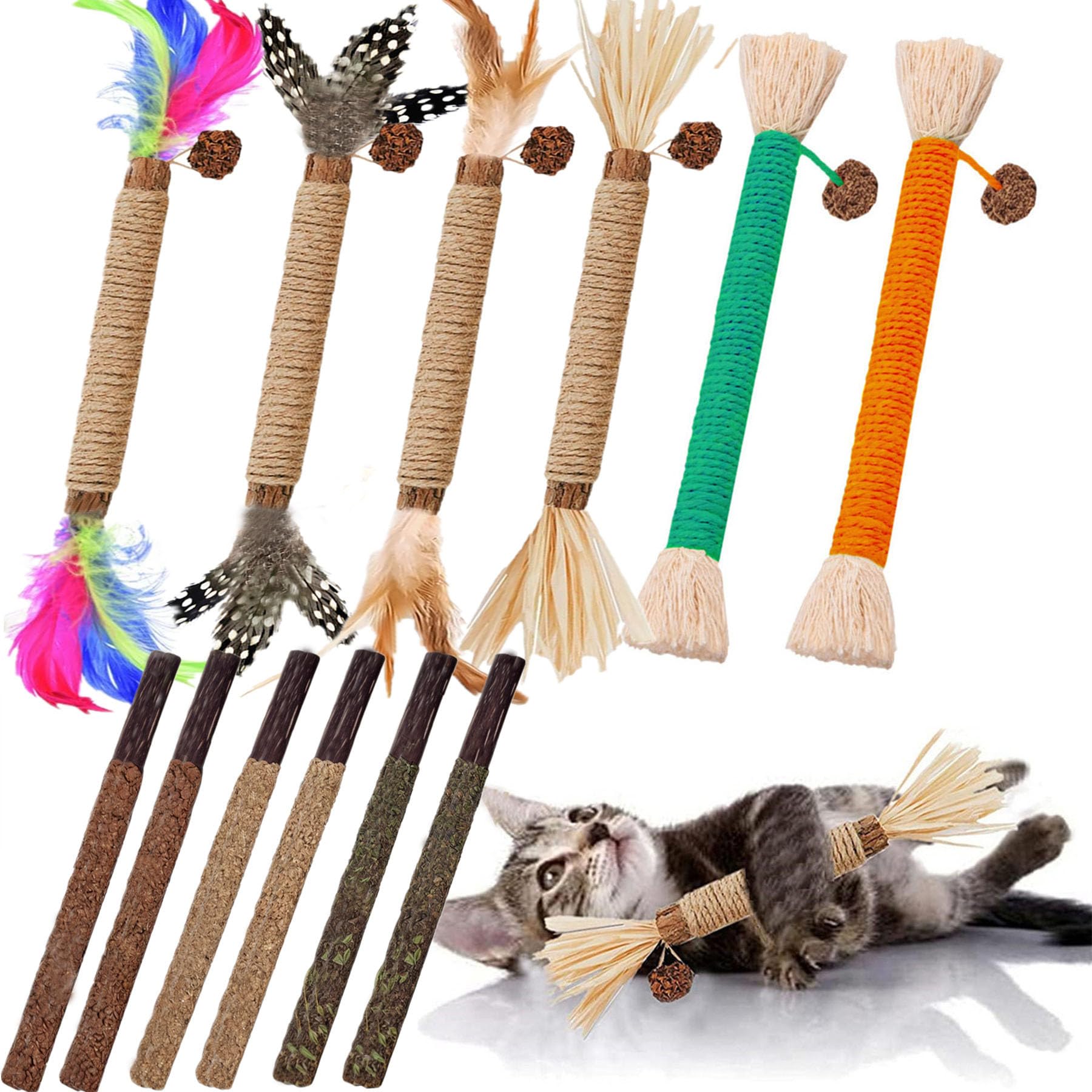 GREMBEB silvervine sticks 12pack ready for indoor play and dental-friendly chewing.
