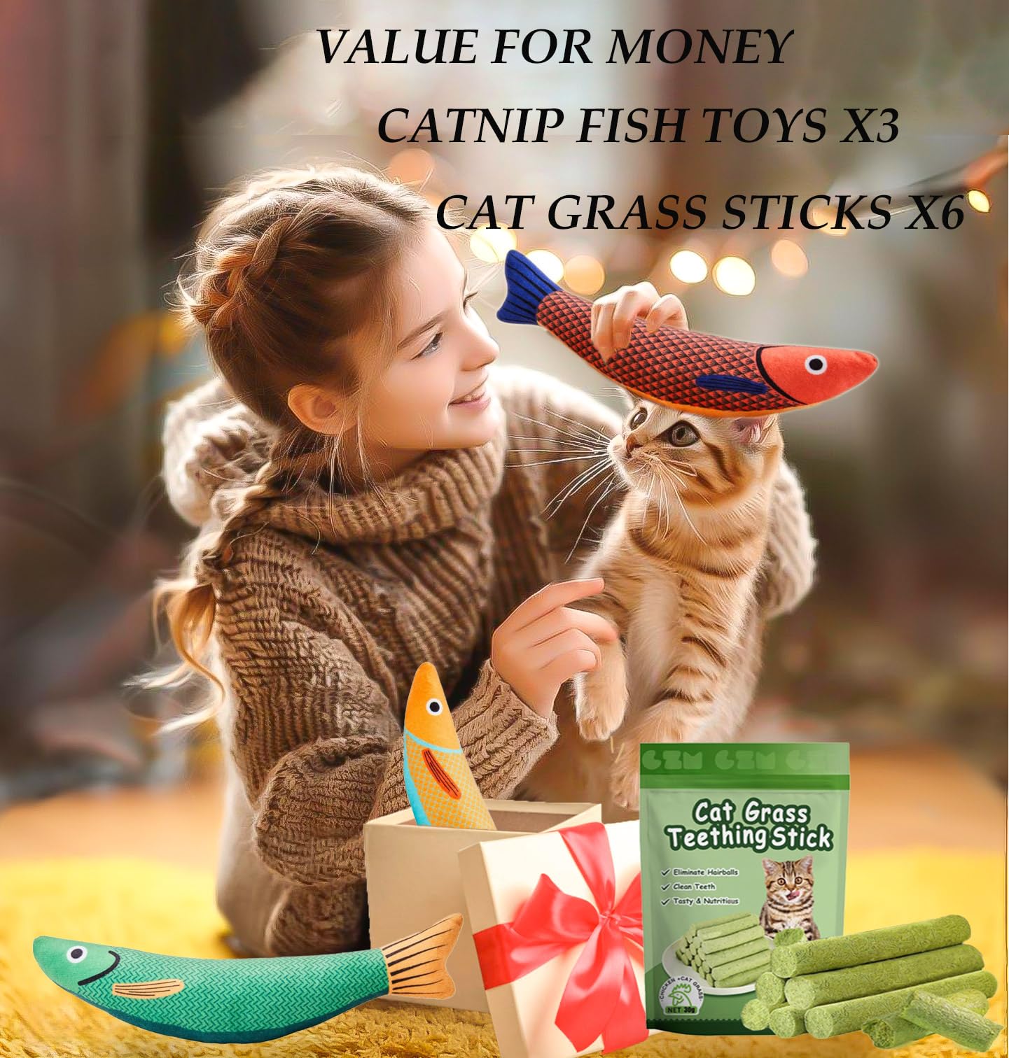 GREMBEB bells toy for cats enhances sound-stimulated play and exercise.