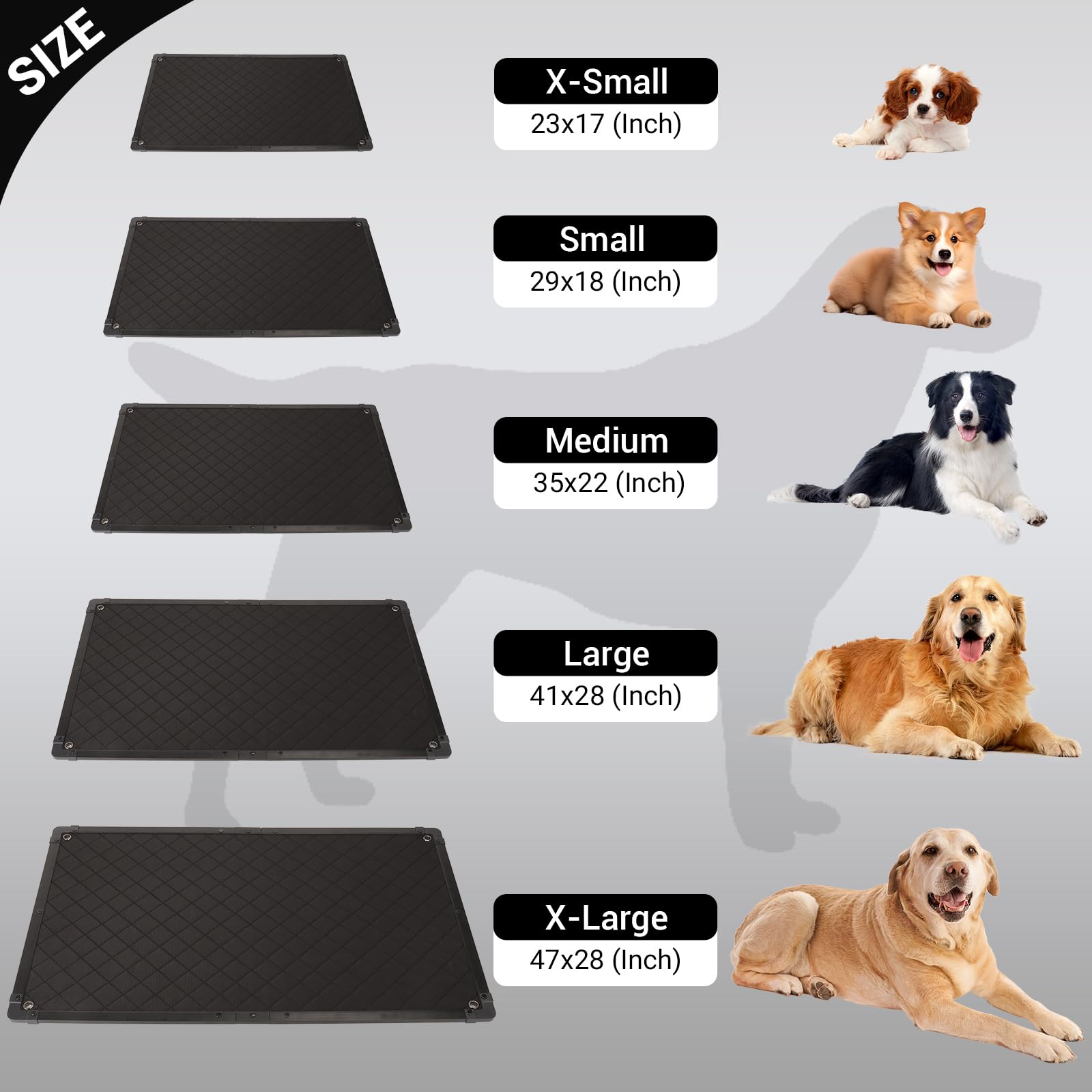 GRENTY easy-clean fabric resists fur and odors, keeping crates fresh.