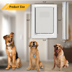 Grestorm dog door magnet closure demonstrates quiet overlap during flap operation