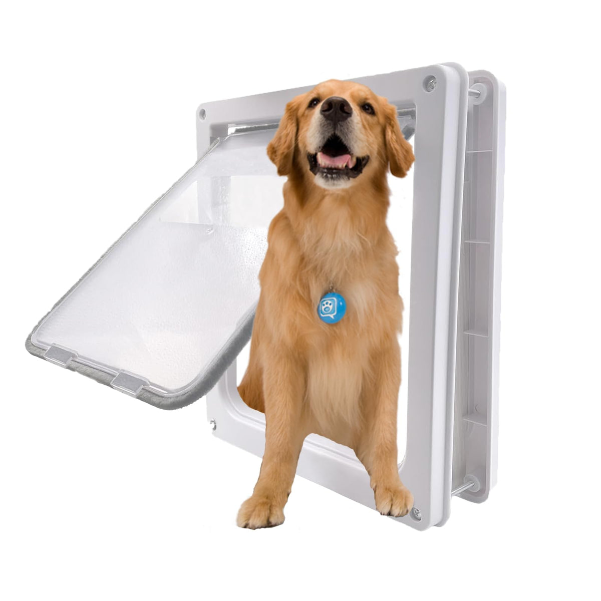 Grestorm large dog door front view showing easy entry for big dogs