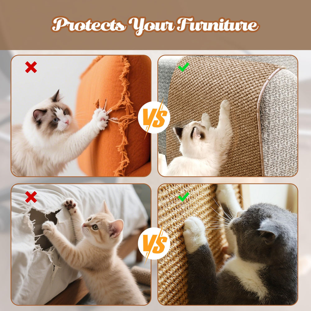 GRETJOB Cat Wall-Scratching Mat easy-clean surface for quick wipe-down maintenance.