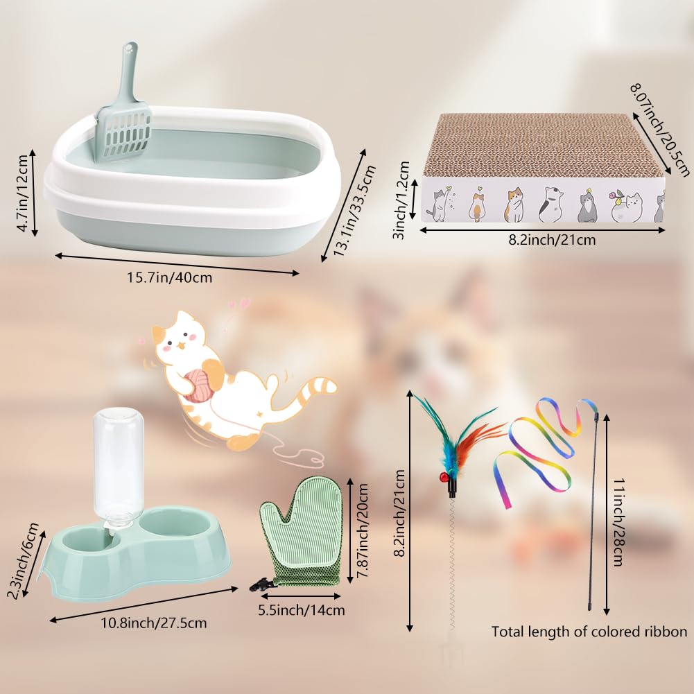 GRETJOB litter box setup shows spacious, tidy space for easy litter containment.