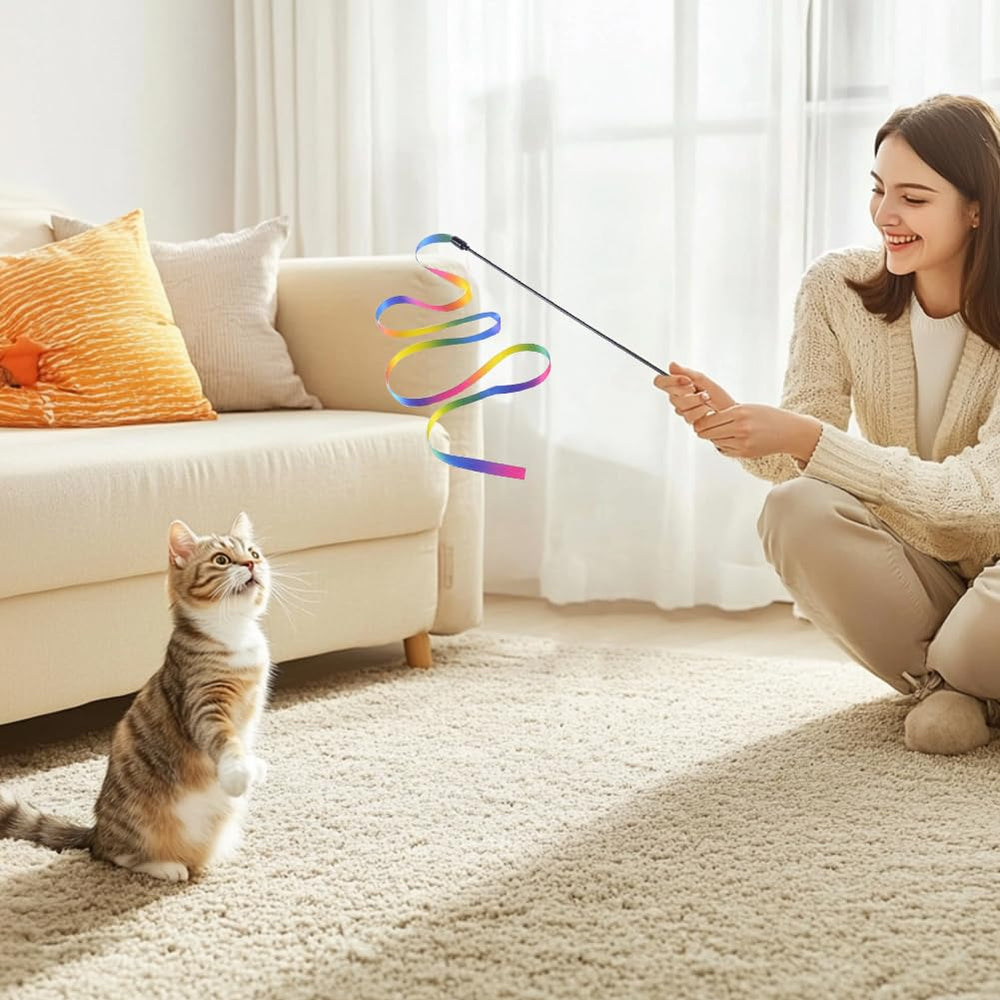 GRETJOB teaser wand toy encourages active play and reflex development.