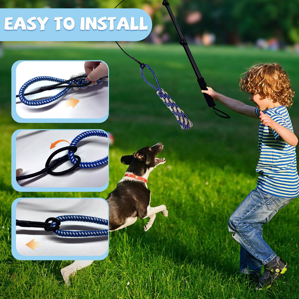 GRETMIX Flirt Pole cotton rope toys provide safe chewing and durability.