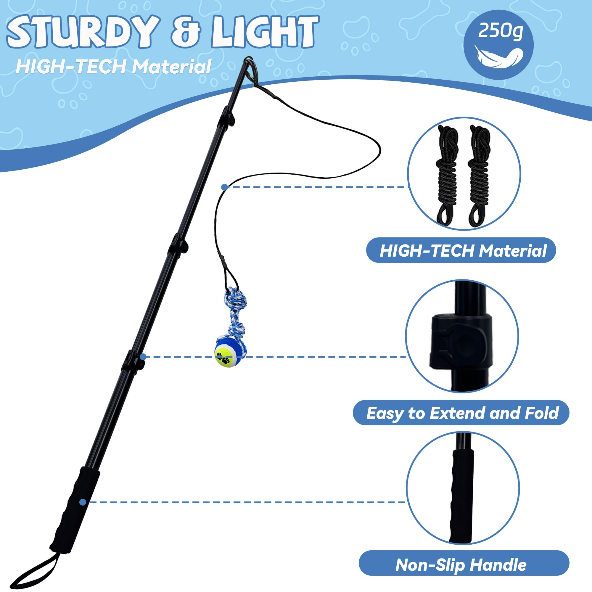 GRETMIX Flirt Pole replaceable lure keeps dogs engaged with fresh challenges.