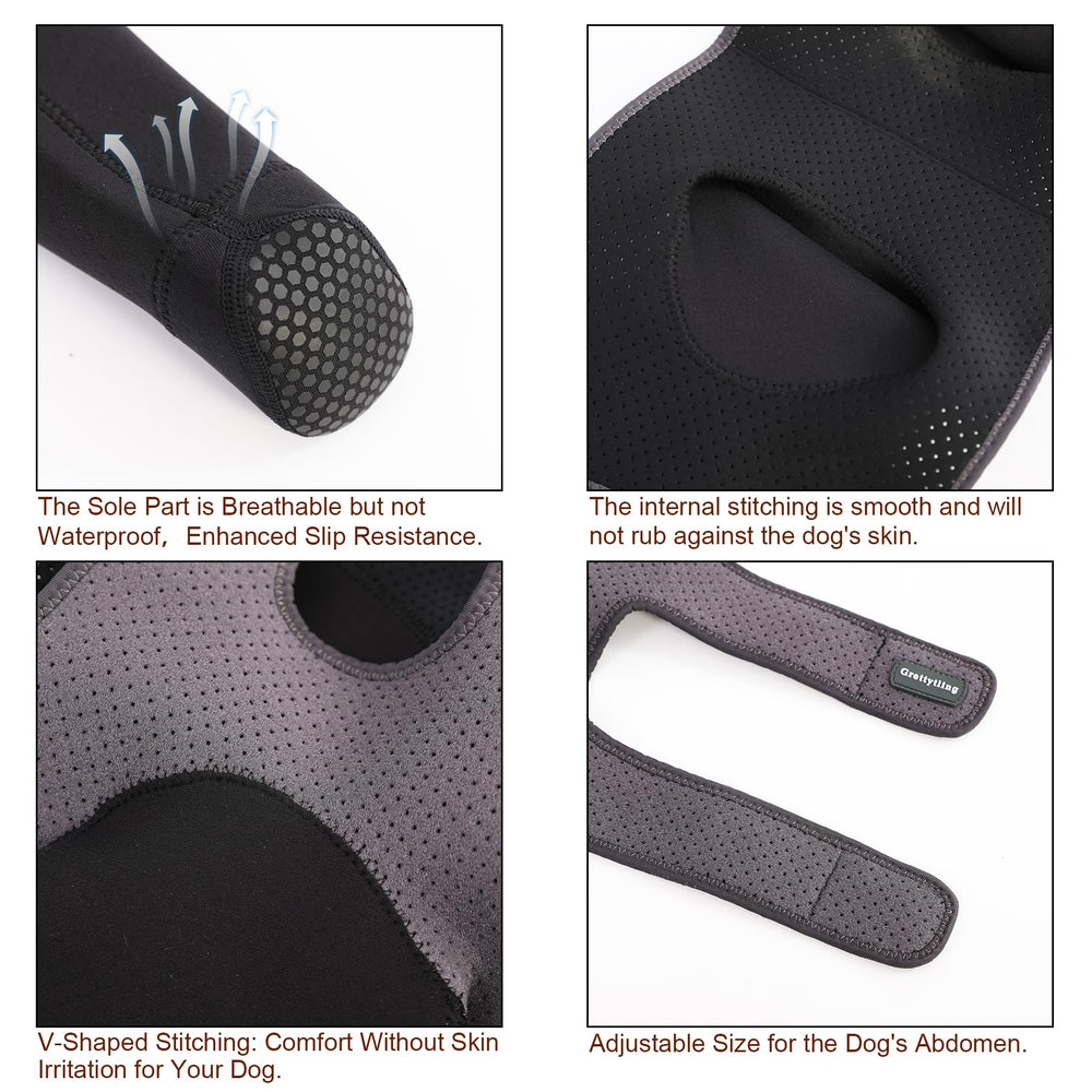 Grettytling dog socks secure-fit stay-on design in action