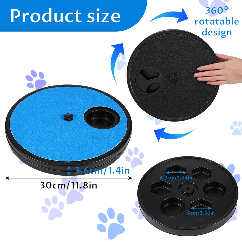 Grevosea dog nail scratch board with treat box for puzzle feeding