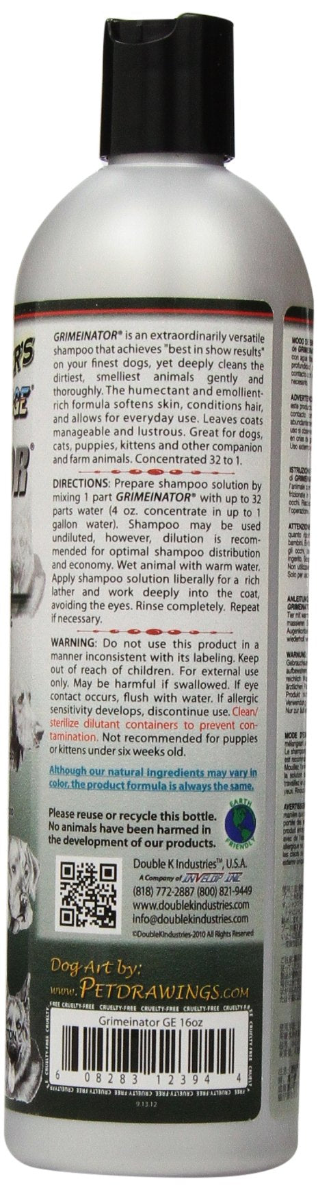 Grimeinator concentrate 32:1 label shows economical, professional-grade dilution.