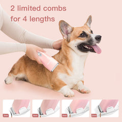 Grimgrow clipper in low-noise operation keeps pets calm during grooming