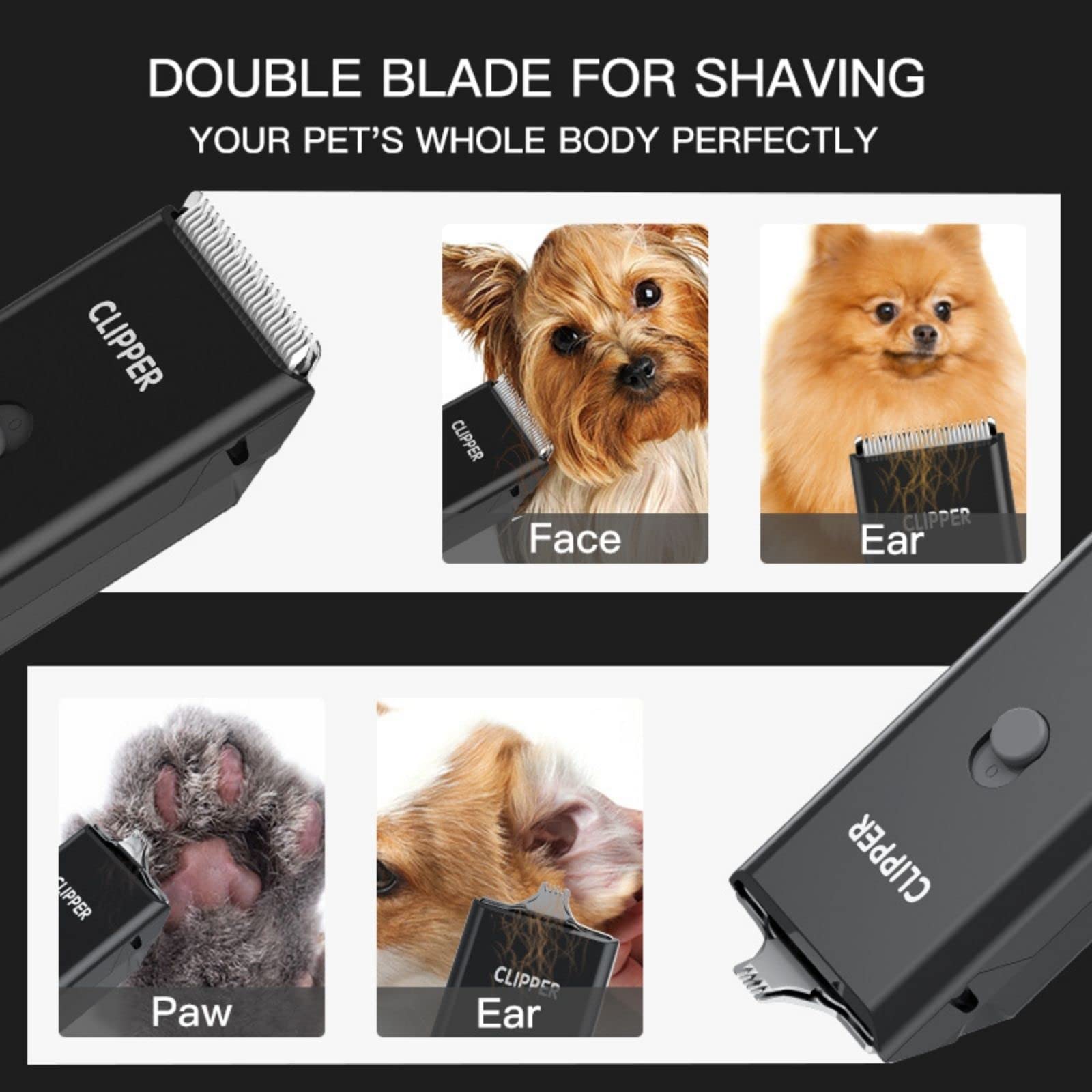 Grimgrow detachable ceramic blades deliver clean cuts with quick blade cleaning.