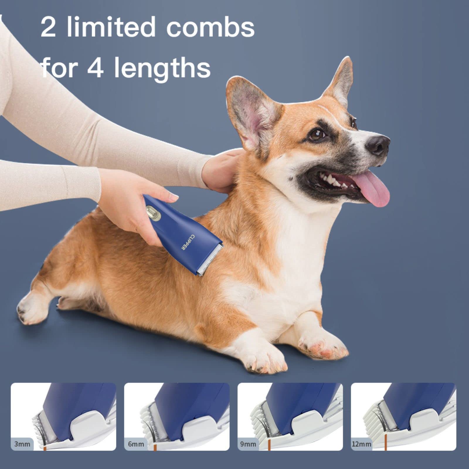 Grimgrow low-noise design reduces pet anxiety during grooming sessions.