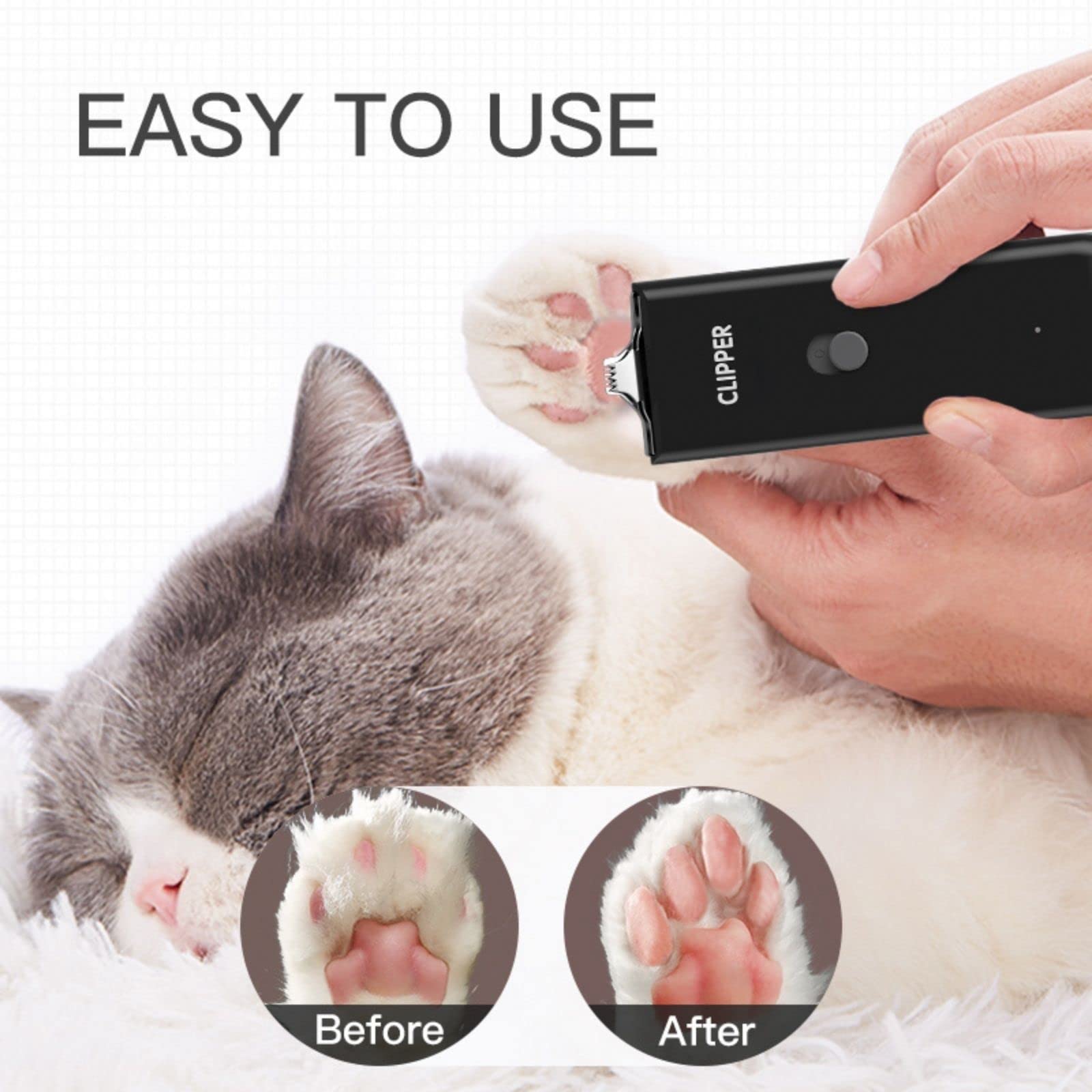Grimgrow pet-trimmer focuses on feet and face for gentle at-home grooming.