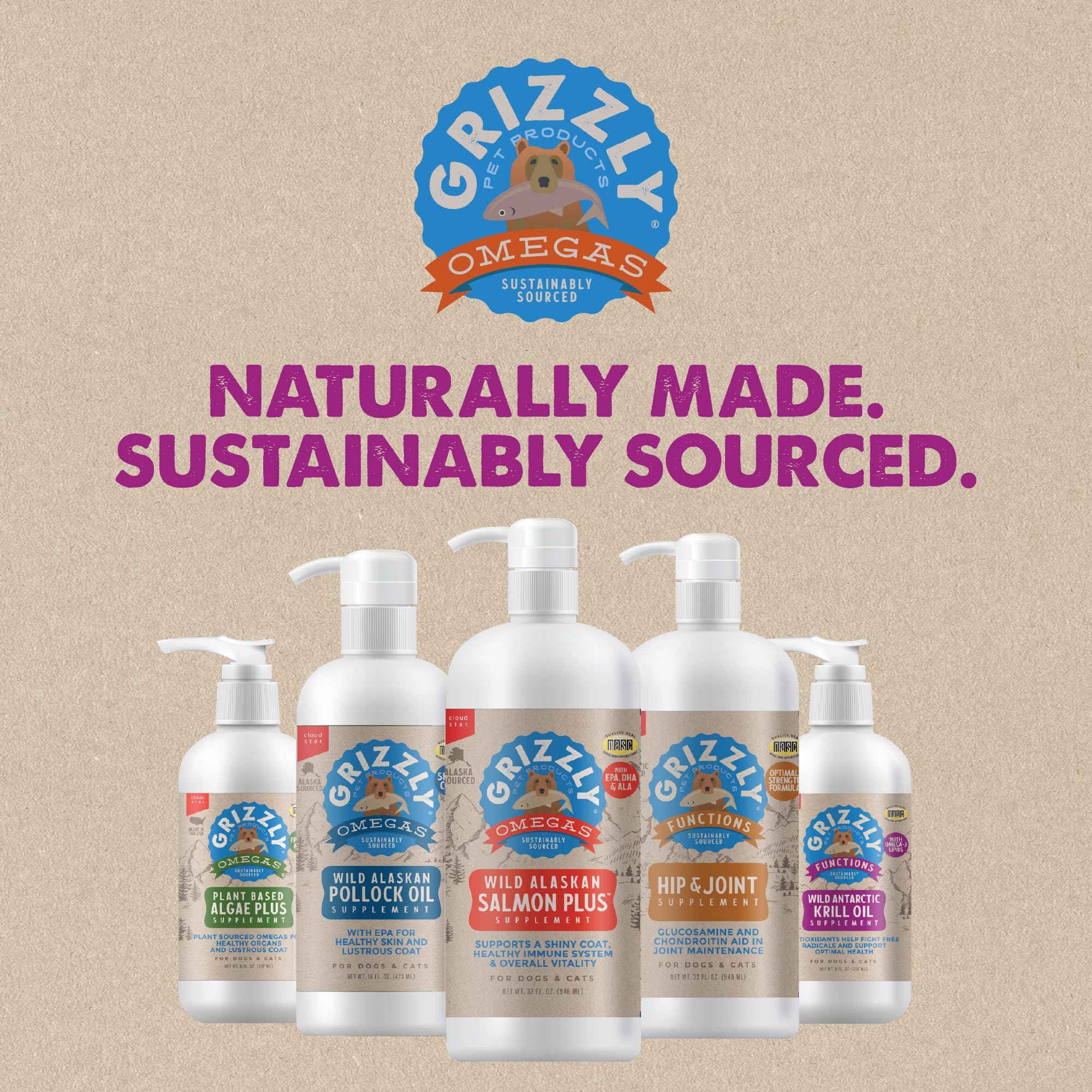 Grizzly digestive health support with easy daily use.