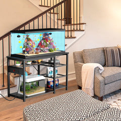 GRLEAF aquarium stand built-in power outlets simplify equipment wiring and management.