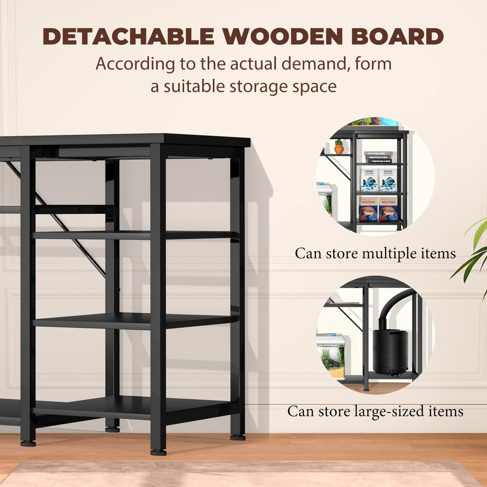 GRLEAF aquarium stand side storage cabinet highlighting organized space for accessories