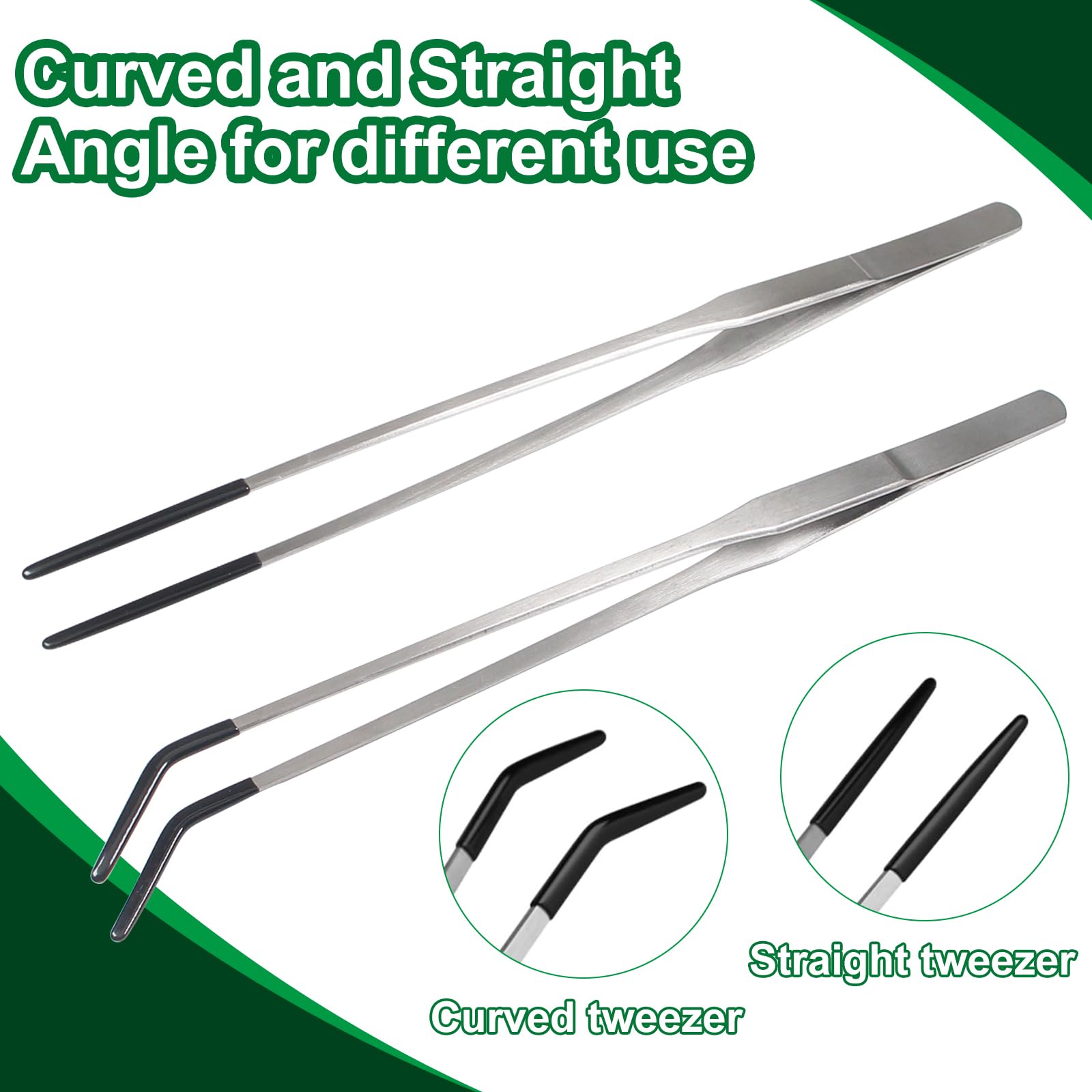 Grngven reptile feeding tongs rubber tip close-up showing protective bite barrier