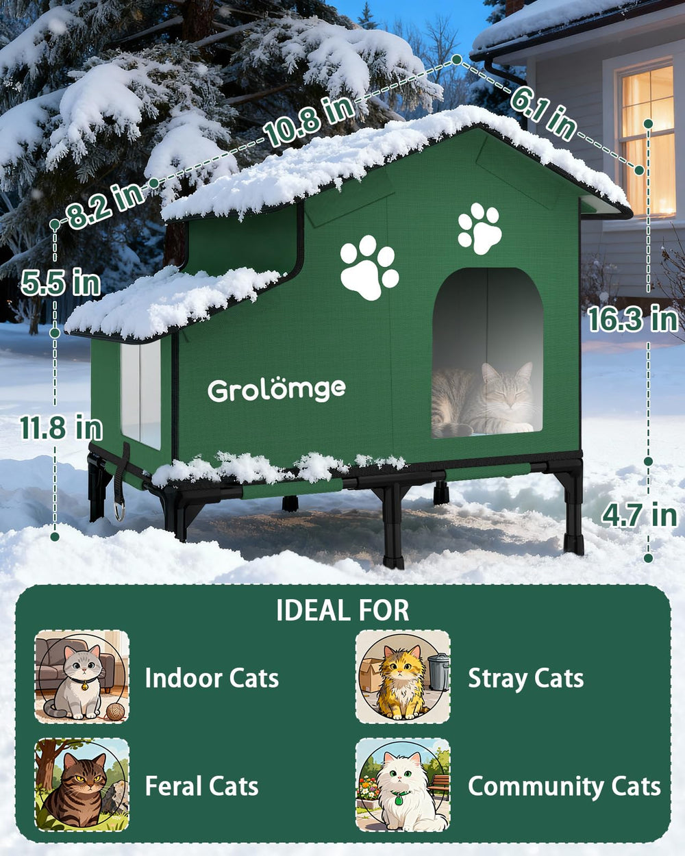 Grolomge escape door adds predator-safe exit for your cats