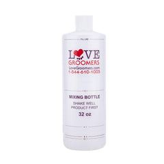 GROOMER ESSENTIALS 32oz dog shampoo bottle features an anti-leak design
