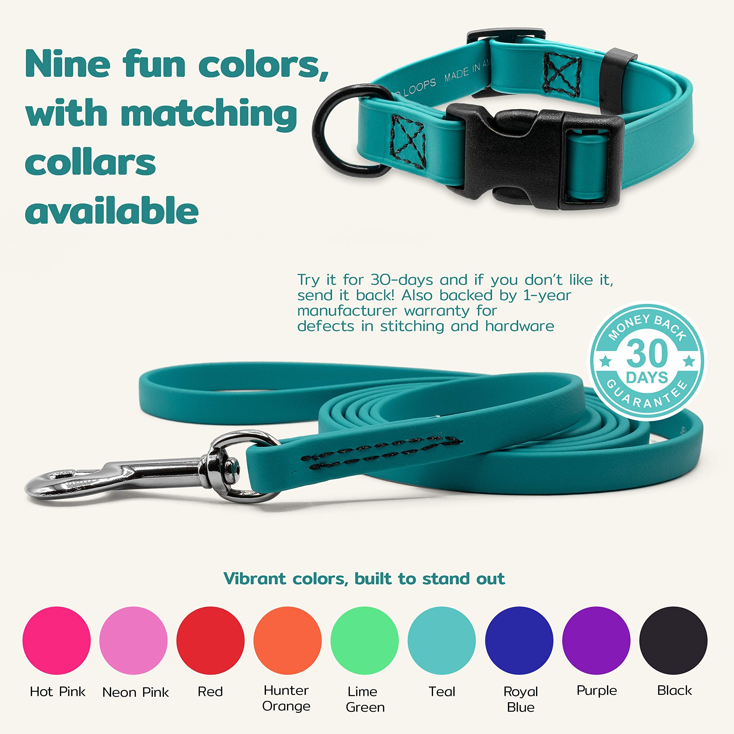GROOMERSPRO Jelly Pet Leash teal therapy-dogs-friendly option for on-the-go routines.