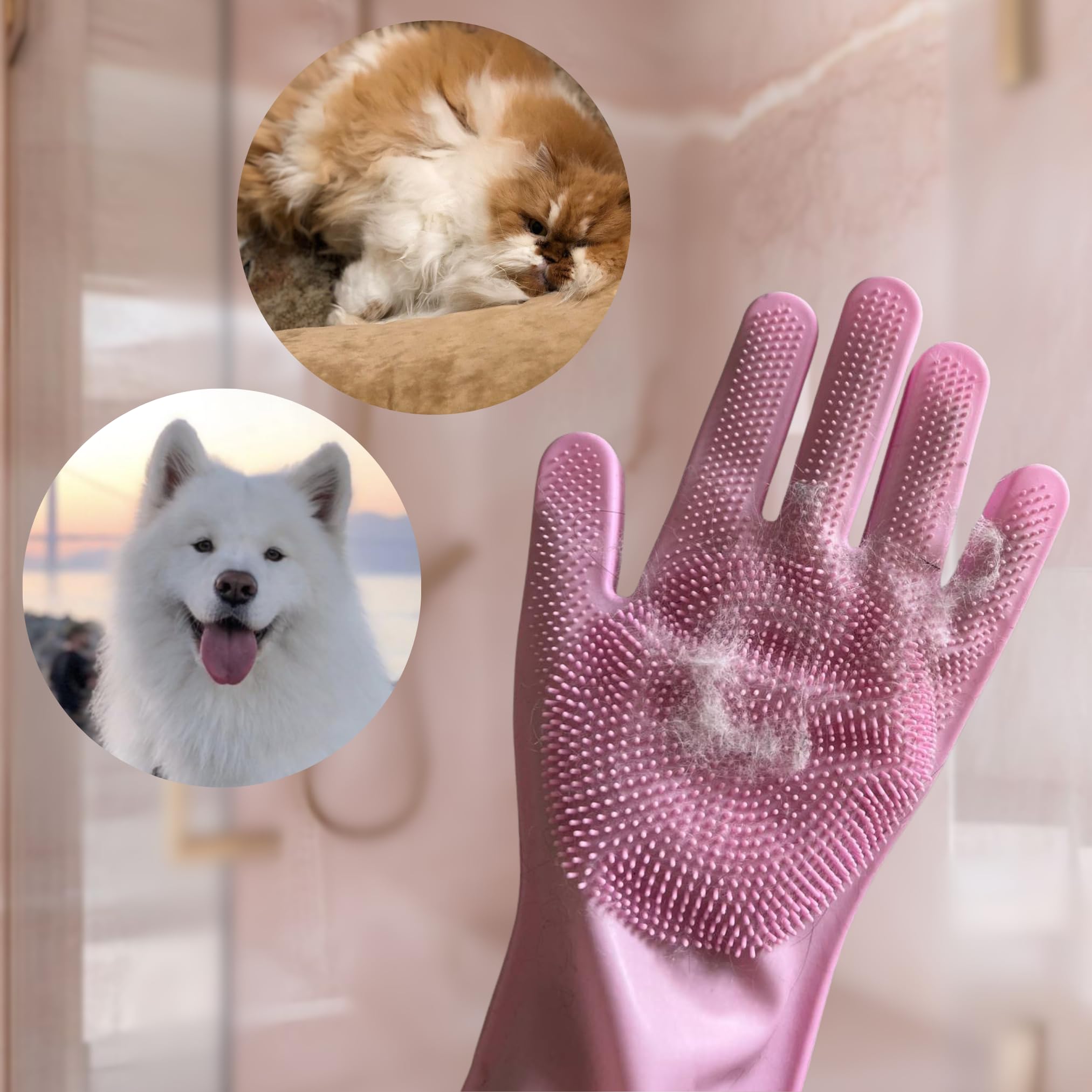 Pet Grooming Gloves durable material upgrade for extended use