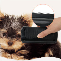 Groompro deshedding brush top view ergonomic design assists gentle detangling