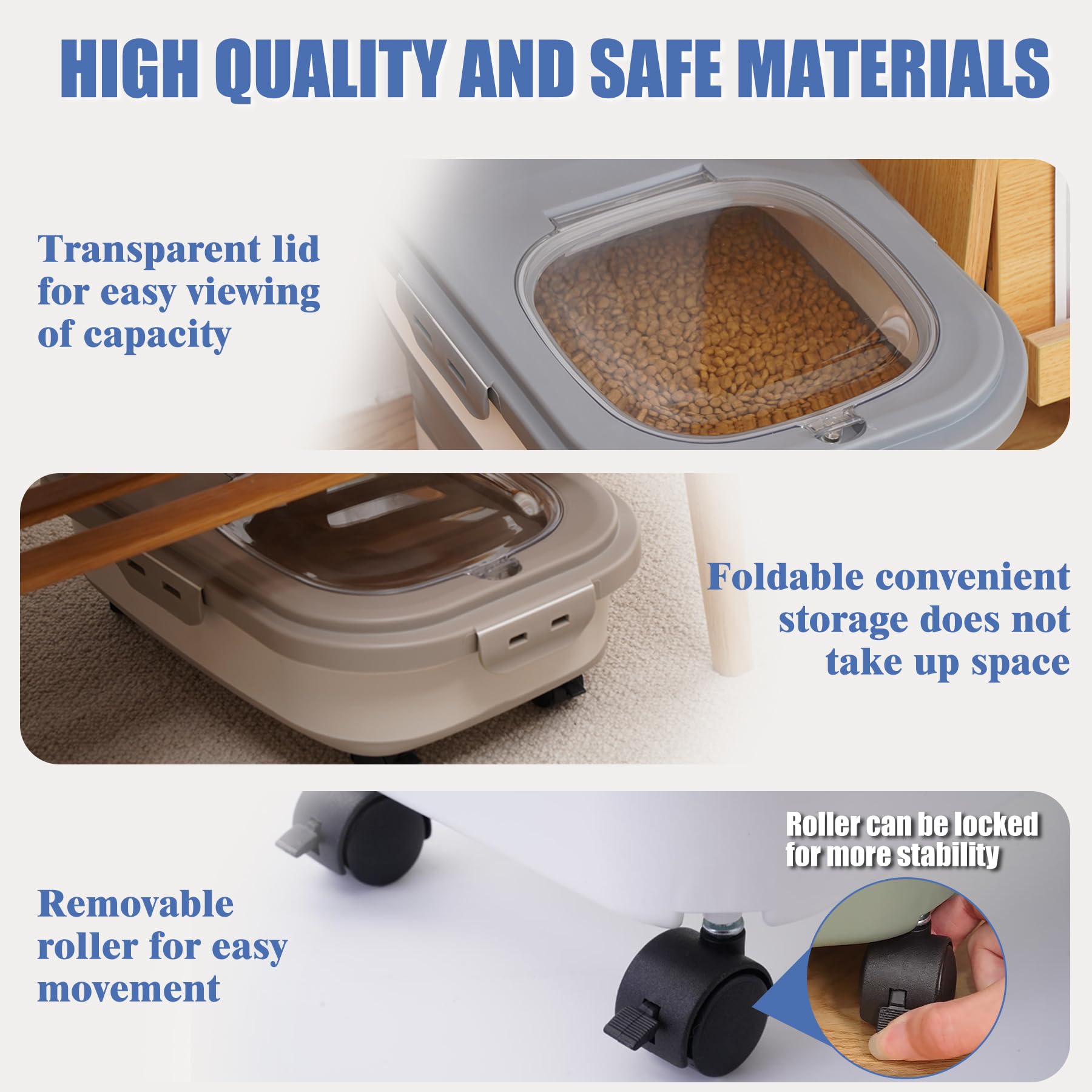 Gropecan dog food container with airtight seal protecting freshness.
