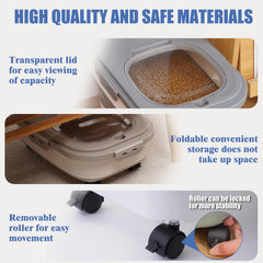 Gropecan dog food container with airtight seal protecting freshness.