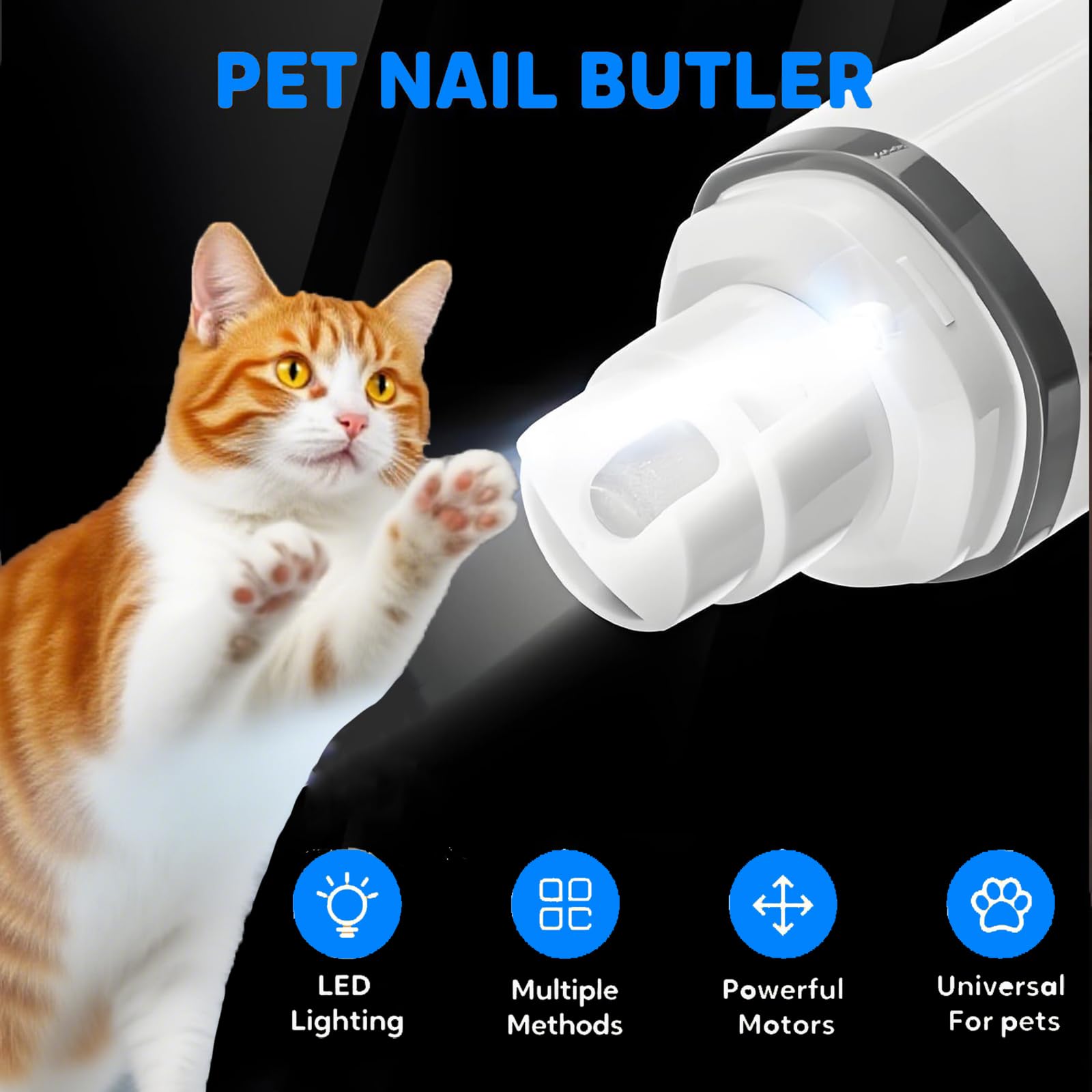 GROTOLY Silent Groom Pro replacement heads for versatile nail care