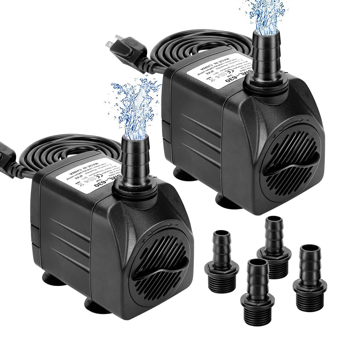 GROWNEER submersible pump close-up showing adjustable flow control for precise pressure