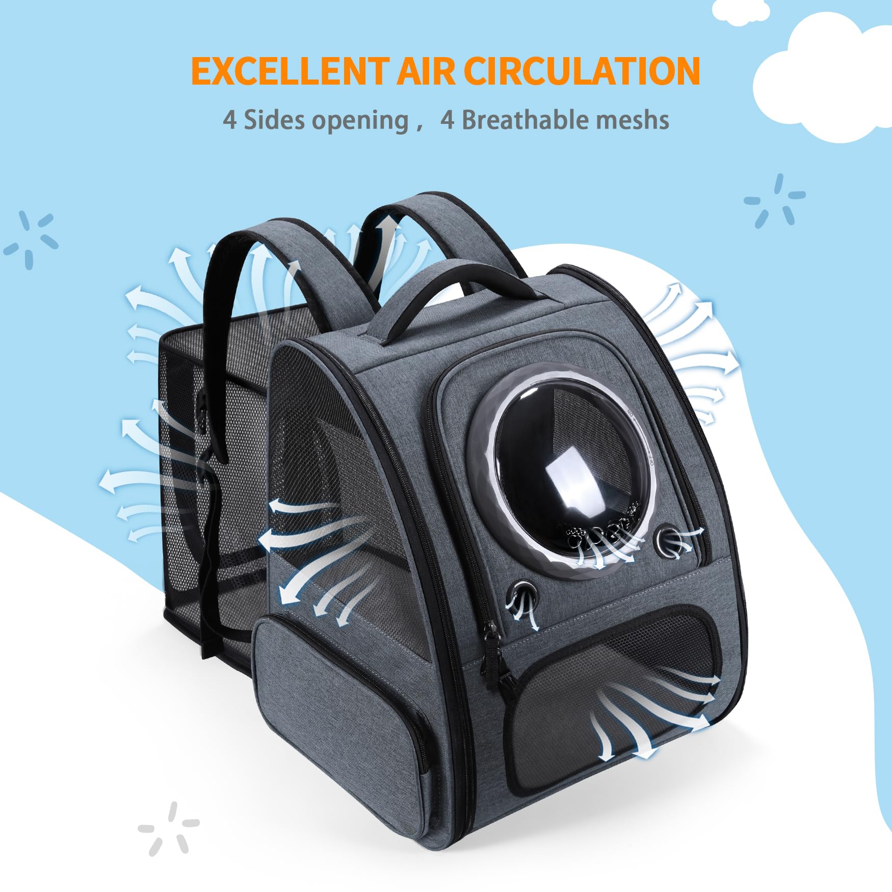 Groxkox side pockets store essentials and travel accessories for easy access.