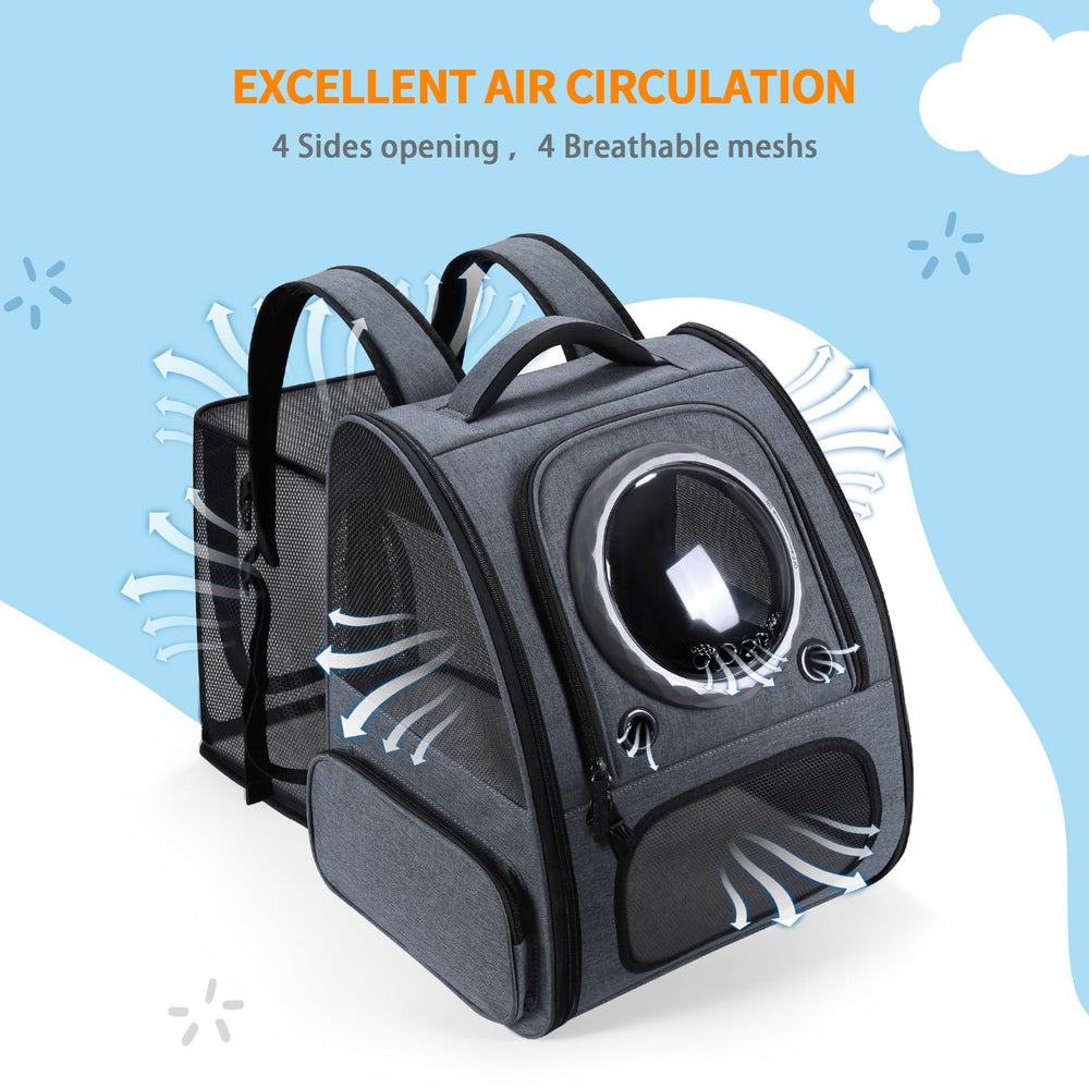 Groxkox side pockets store essentials and travel accessories for easy access.