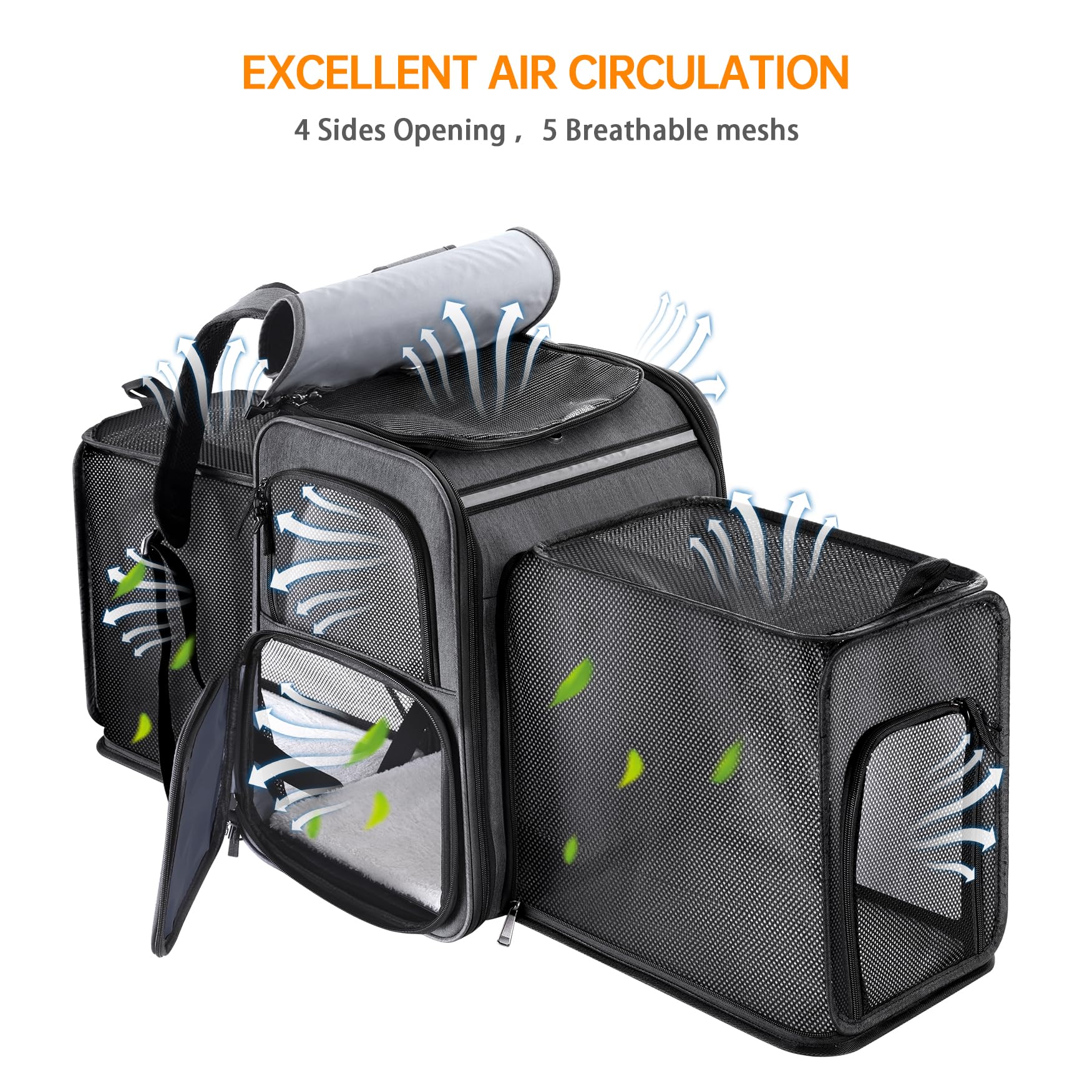 Groxkox GROXKOX cat backpack collapsible design—easy storage when not in use.