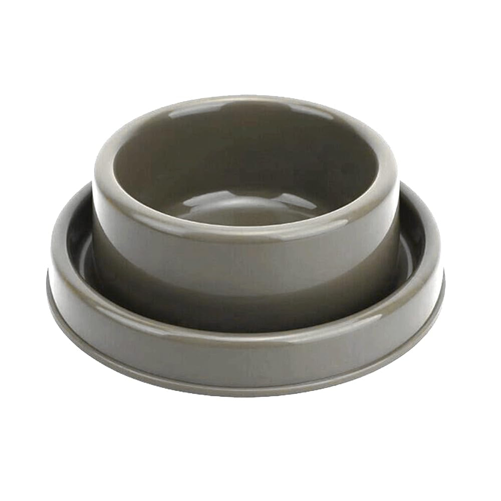 GRPET Ants Away round bowl side view shows a smooth rim for safe feeding.