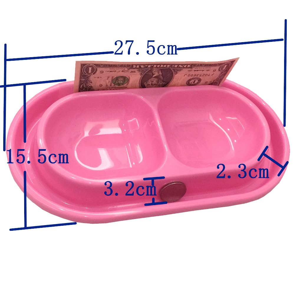 GRPET cat-kit-dish light-blue shows dual-feed setup easing mealtime for pets