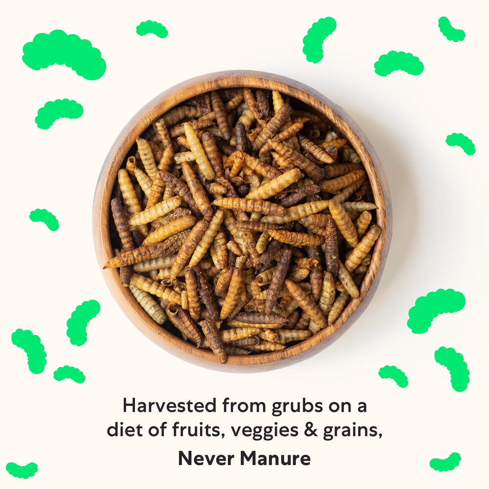 Grubblies sourced from US and Canada farms meeting quality standards