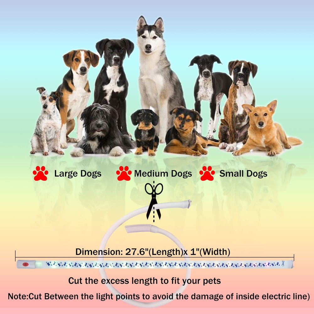 GS GLOWSEEN LED dog collar kit includes USB cable and manual