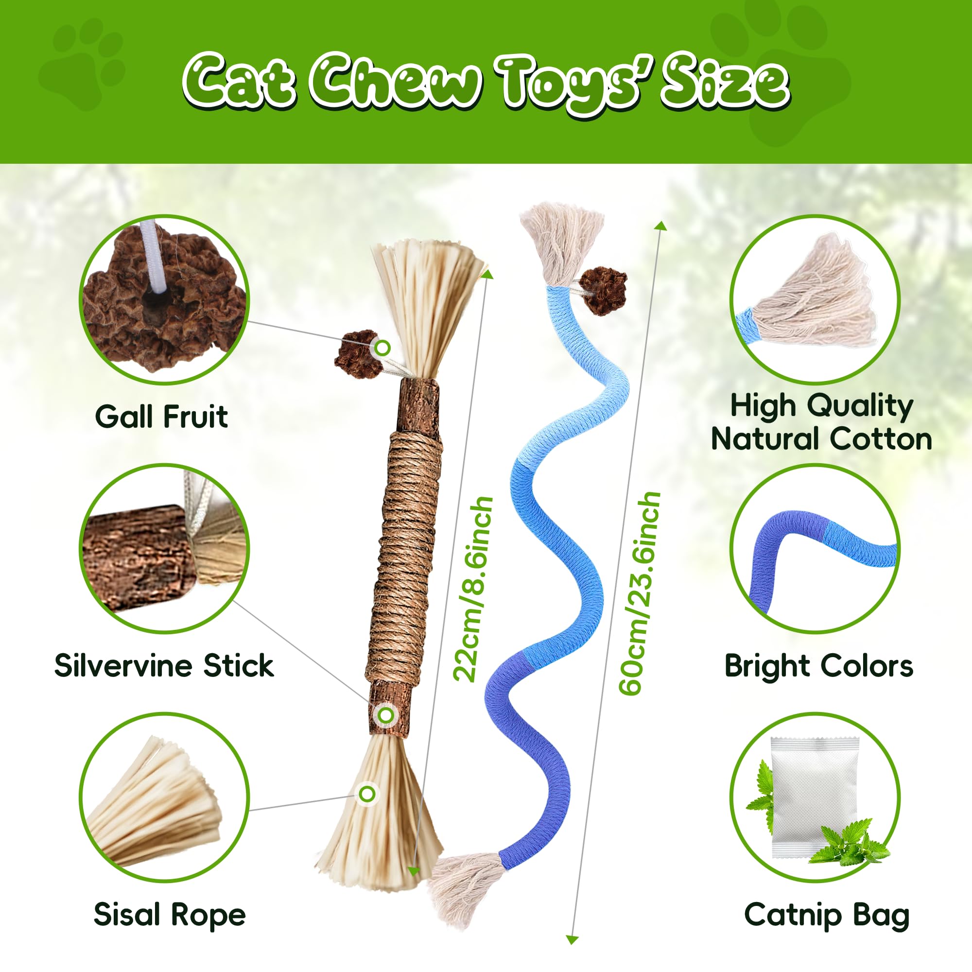GBSYU durable handwoven cat chew sticks designed for tough chewers
