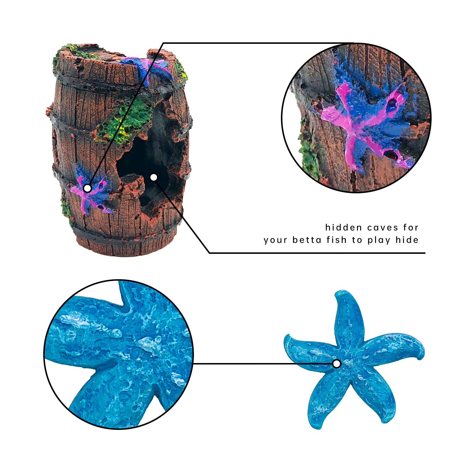 GSD blue starfish ornament 2 complements the set with texture.