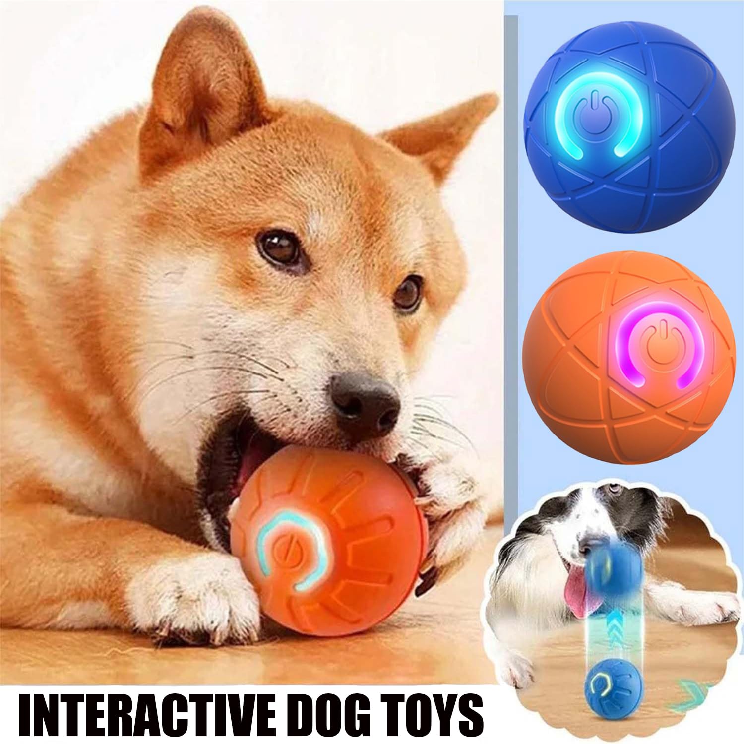 GSHLGAO interactive dog bouncing ball keeps dogs engaged during solo play.