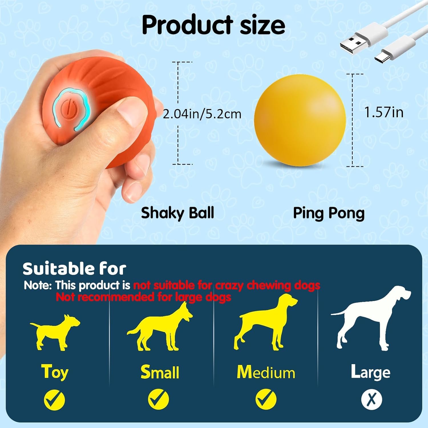 GSHLGAO night-friendly play with this ball fosters sensory enrichment.