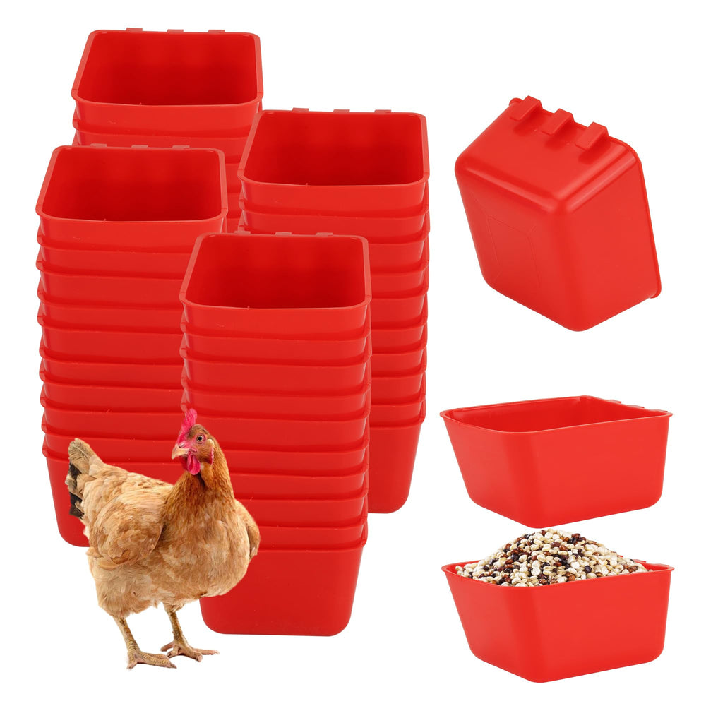 GSHYMXT cage cups hanging-on-wire setup enables easy feeding and watering