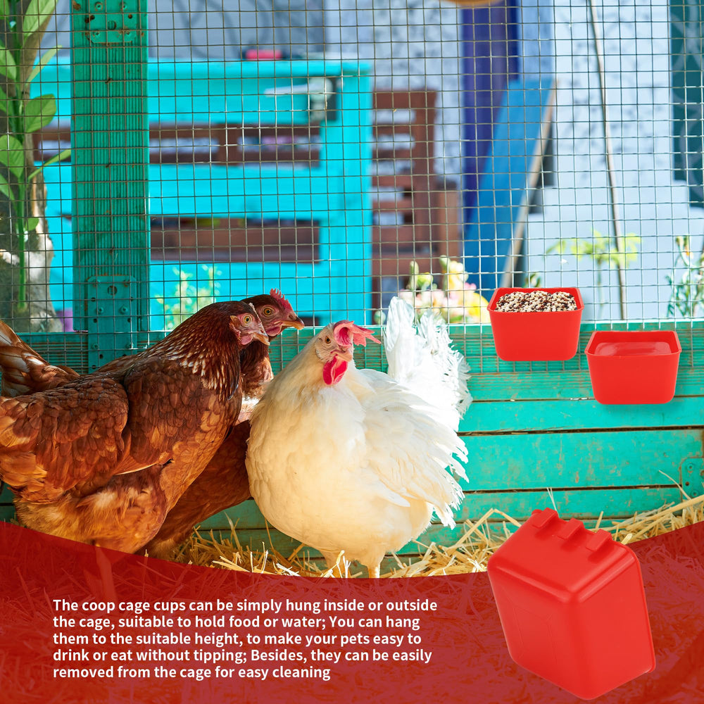 GSHYMXT bright-red cups attract parrots and small pets to feed