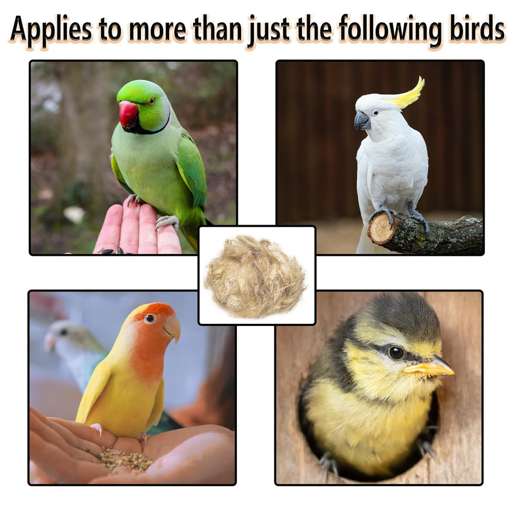 GSYUWIH clean organized bird cage with easy-to-manage nesting materials.